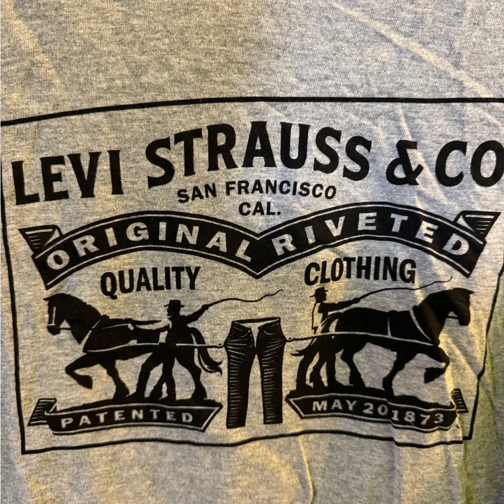 Levi's Men’s Gray Graphic Short-Sleeve Tee Shirt XL - Picture 2 of 4